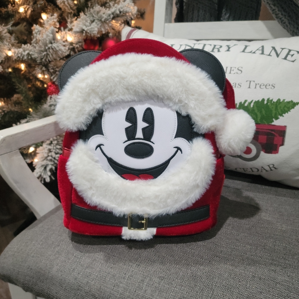 Santa Mickey Mouse DISNEY Parks Loungefly Backpack
